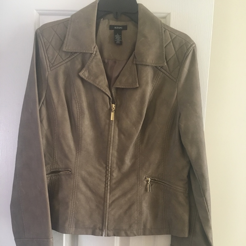 Tan Faux leather jacket